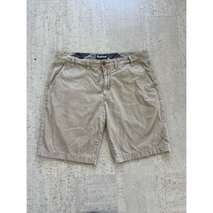 Barbour Chino Shorts Mens 38 Khaki Stone Cotton